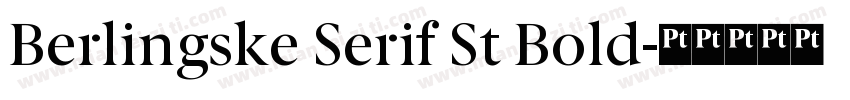 Berlingske Serif St Bold字体转换